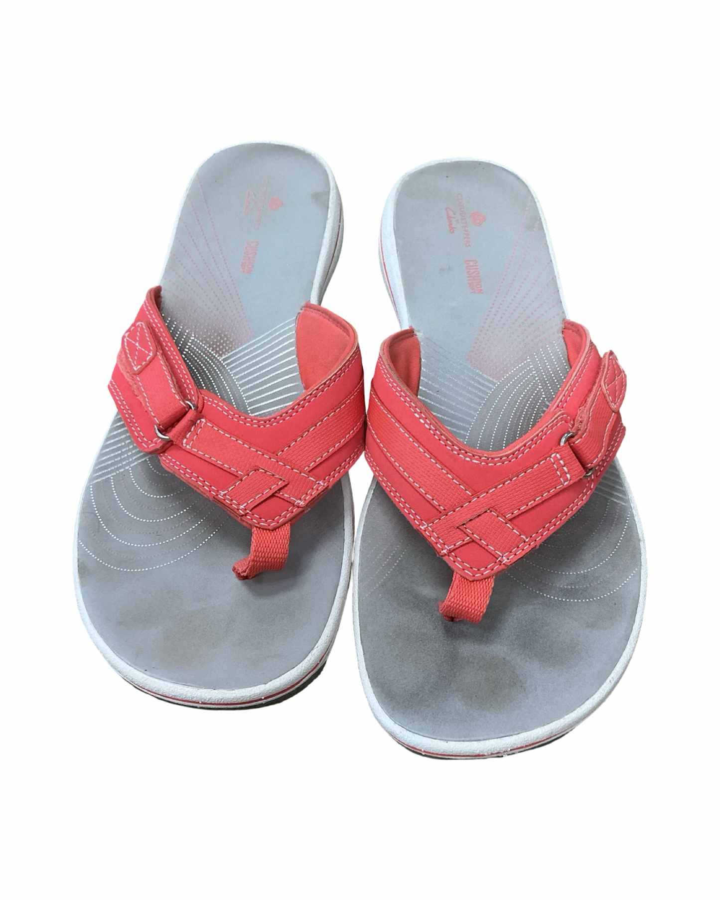 Sandals Flip Flops By Clarks In Coral, Size:9