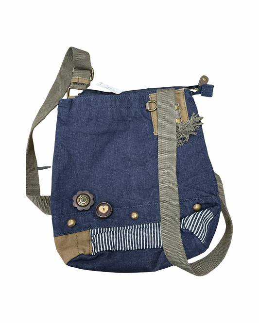 Crossbody By Chala In Blue Denim, Size:Medium