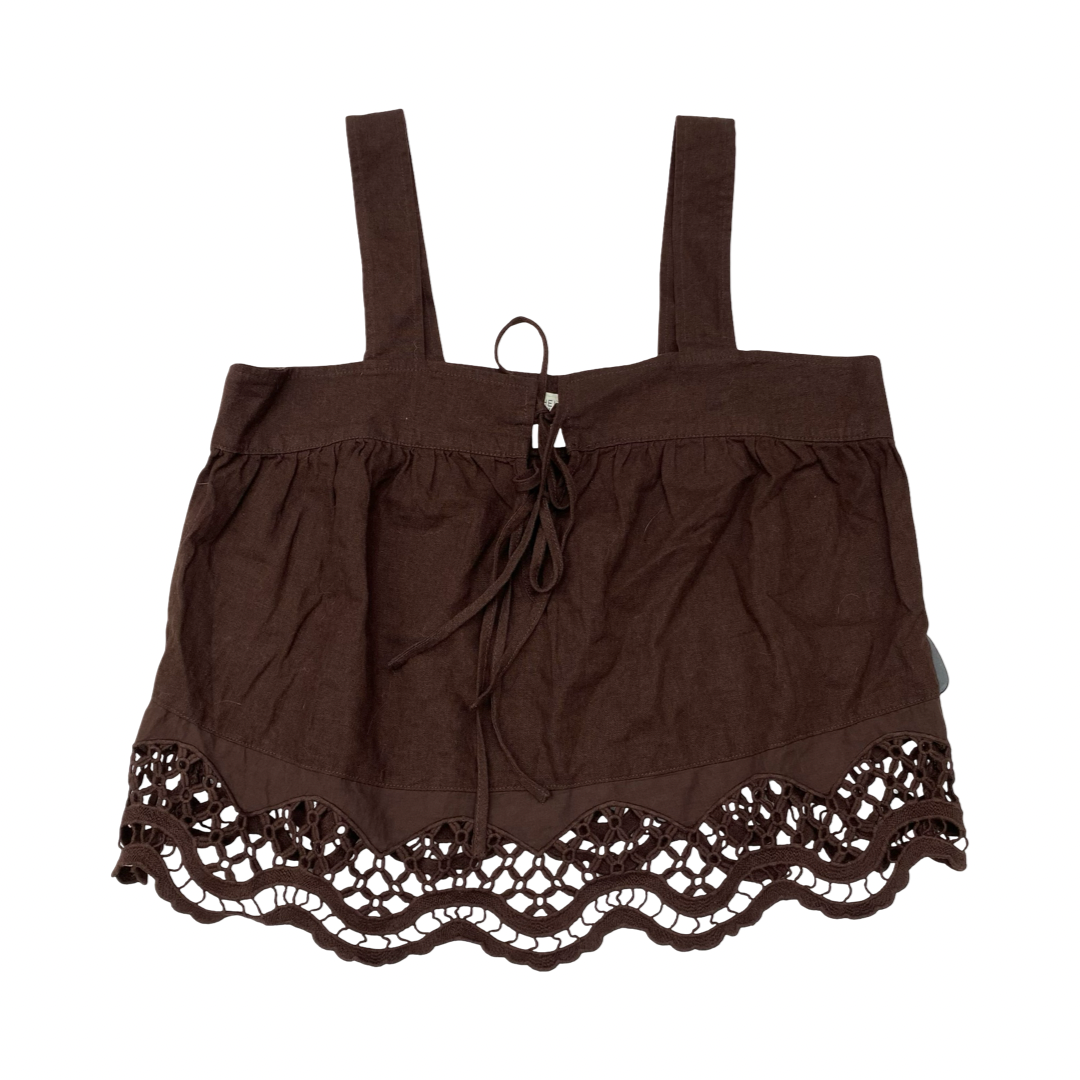 Top Sleeveless By Rachel Zoe In Brown, Size:M