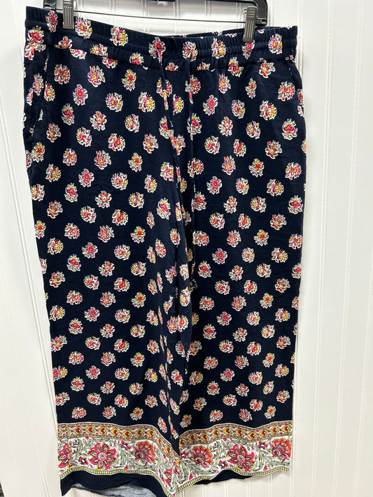 Pants Linen By Loft In Navy, Size:L