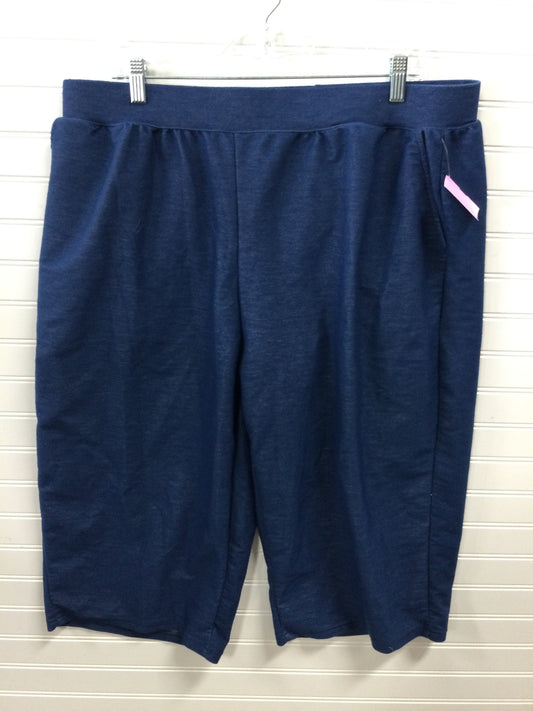 Capris By Cmc In Blue, Size:3X