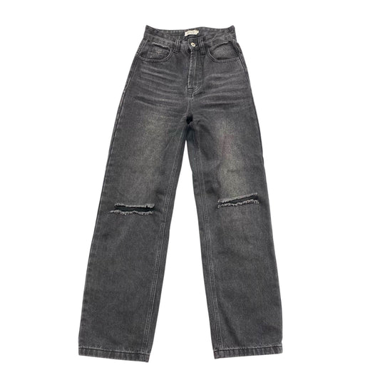 Jeans Straight By Beginning Boutique In Black Denim, Size:4