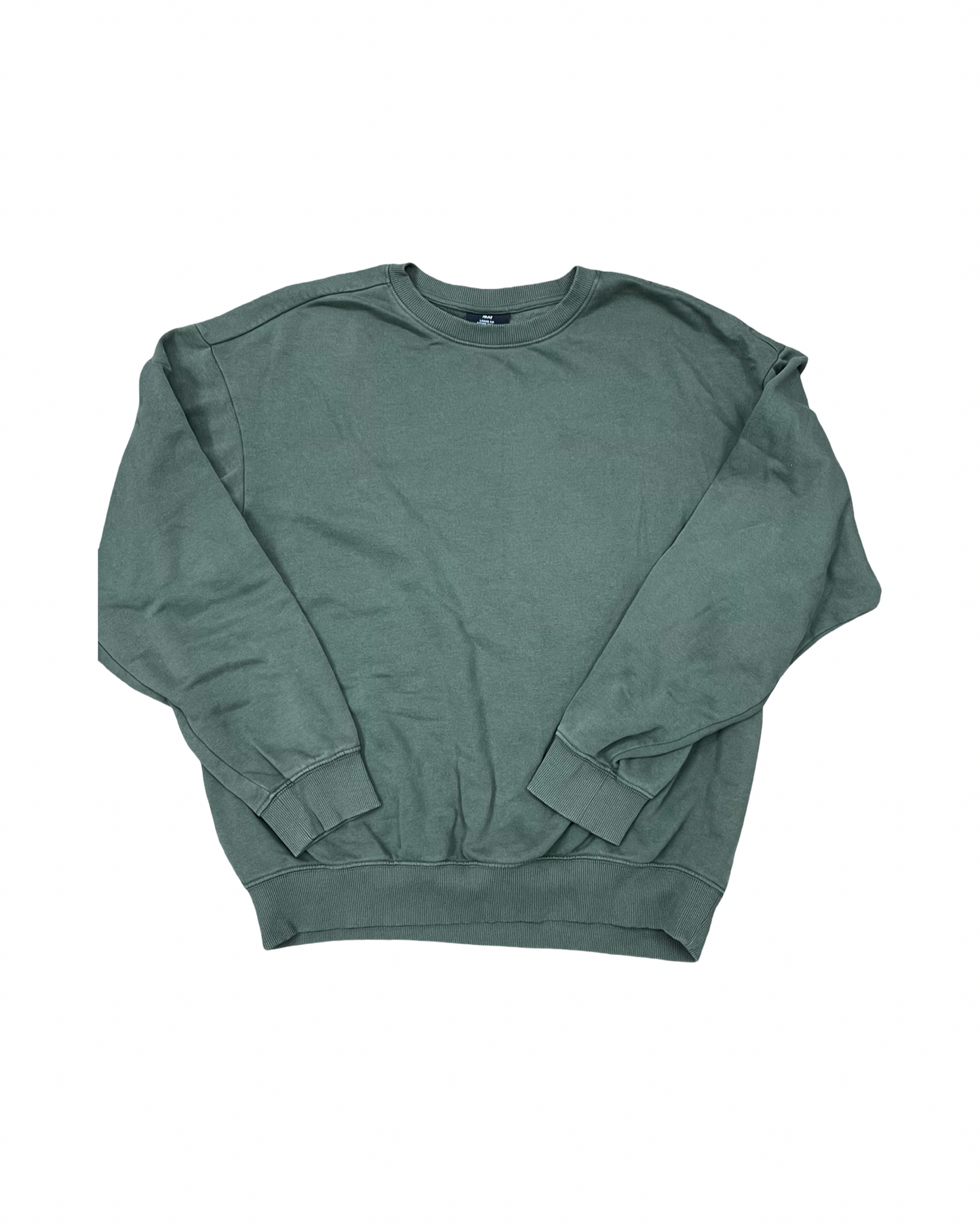 Sweatshirt Crewneck By H&M In Green, Size:M