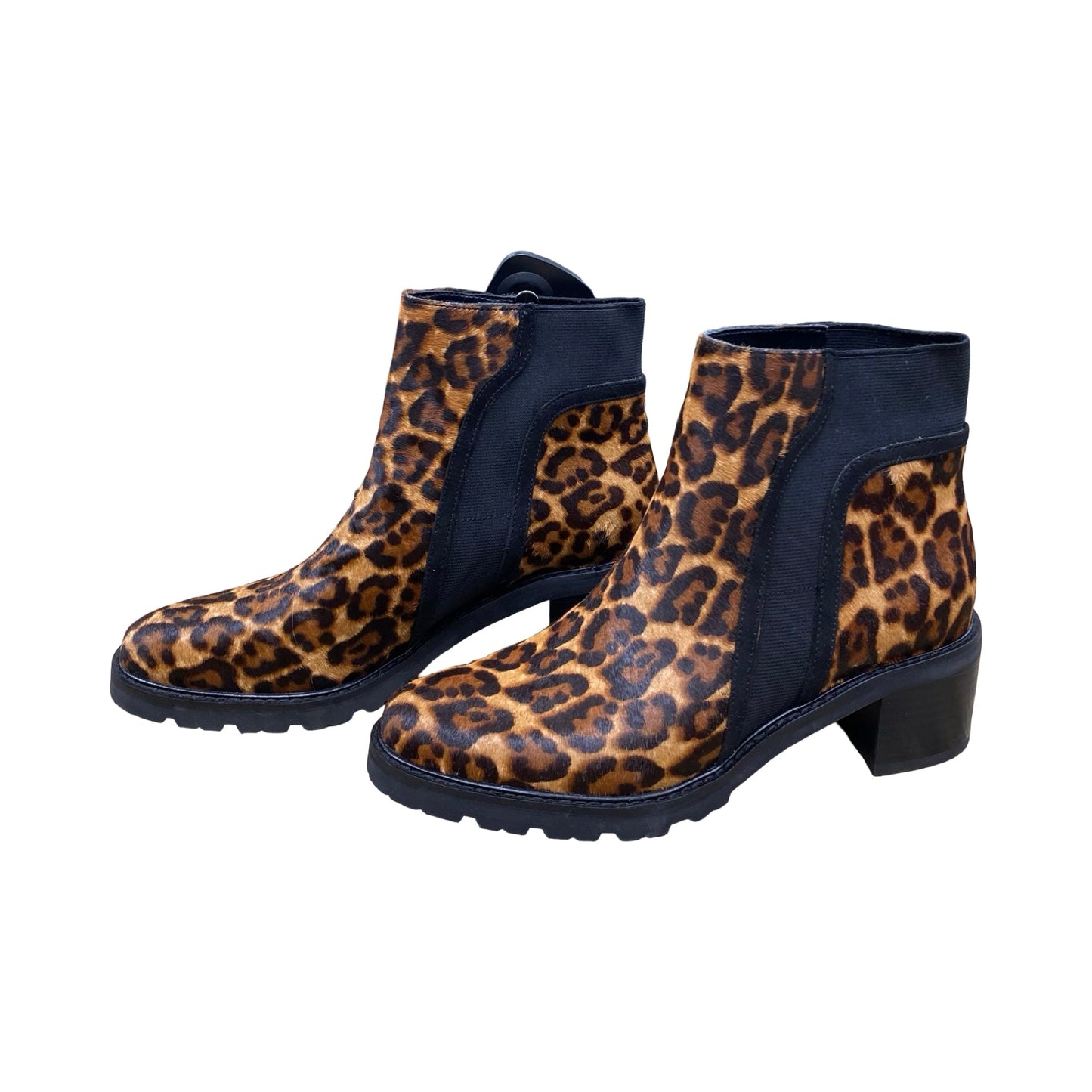 Boots Ankle Heels By Crown Vintage In Animal Print, Size:6