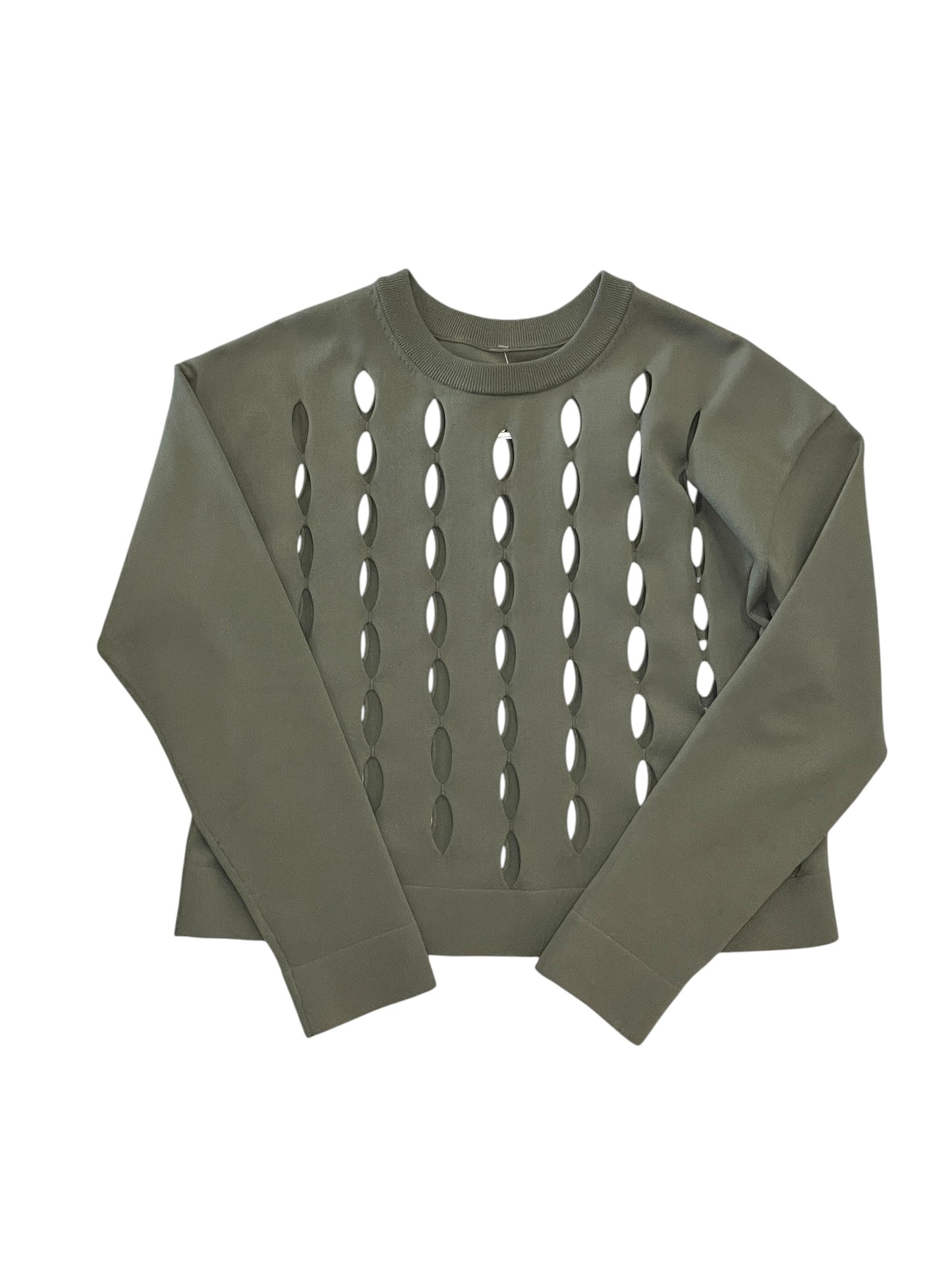 Athletic Top Ls Crewneck By Lululemon In Green, Size:M