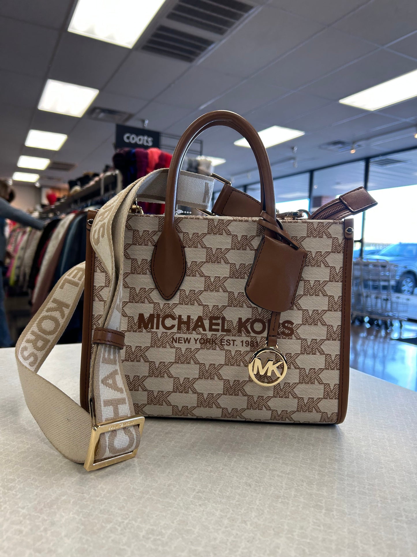 Handbag Designer By Michael Kors In Brown, Size:Small