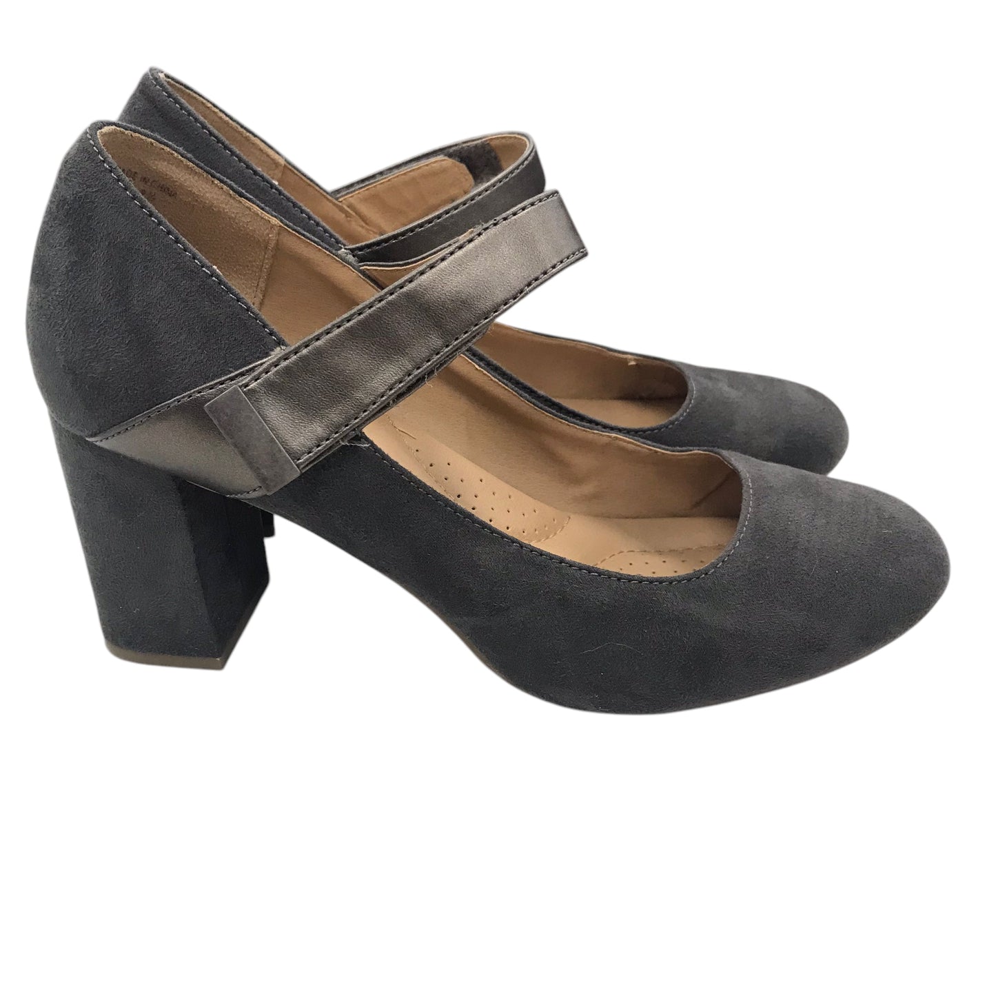 Shoes Heels Block By Dexflex In Grey, Size:8.5