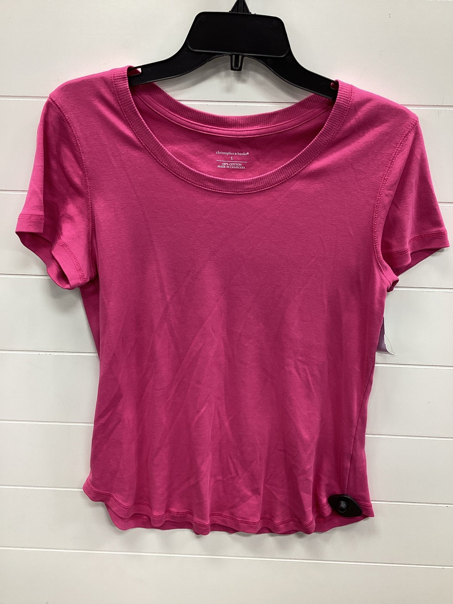 Top Ss By Christopher And Banks In Pink, Size:L