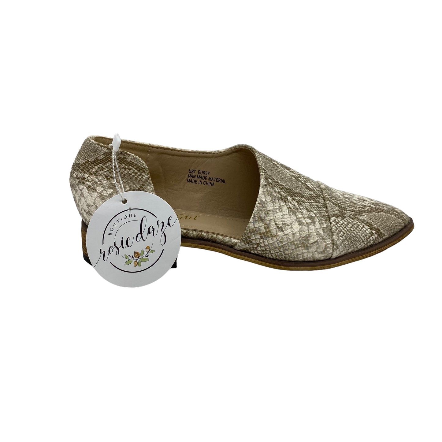 SNAKESKIN PRINT SHOES FLATS by CLOTHES MENTOR Size:7