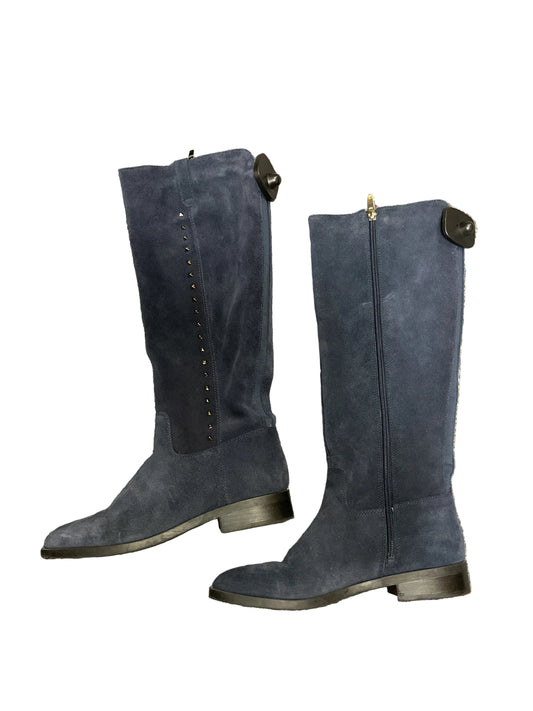 Boots Knee Flats By Marc Fisher In Navy, Size:7.5