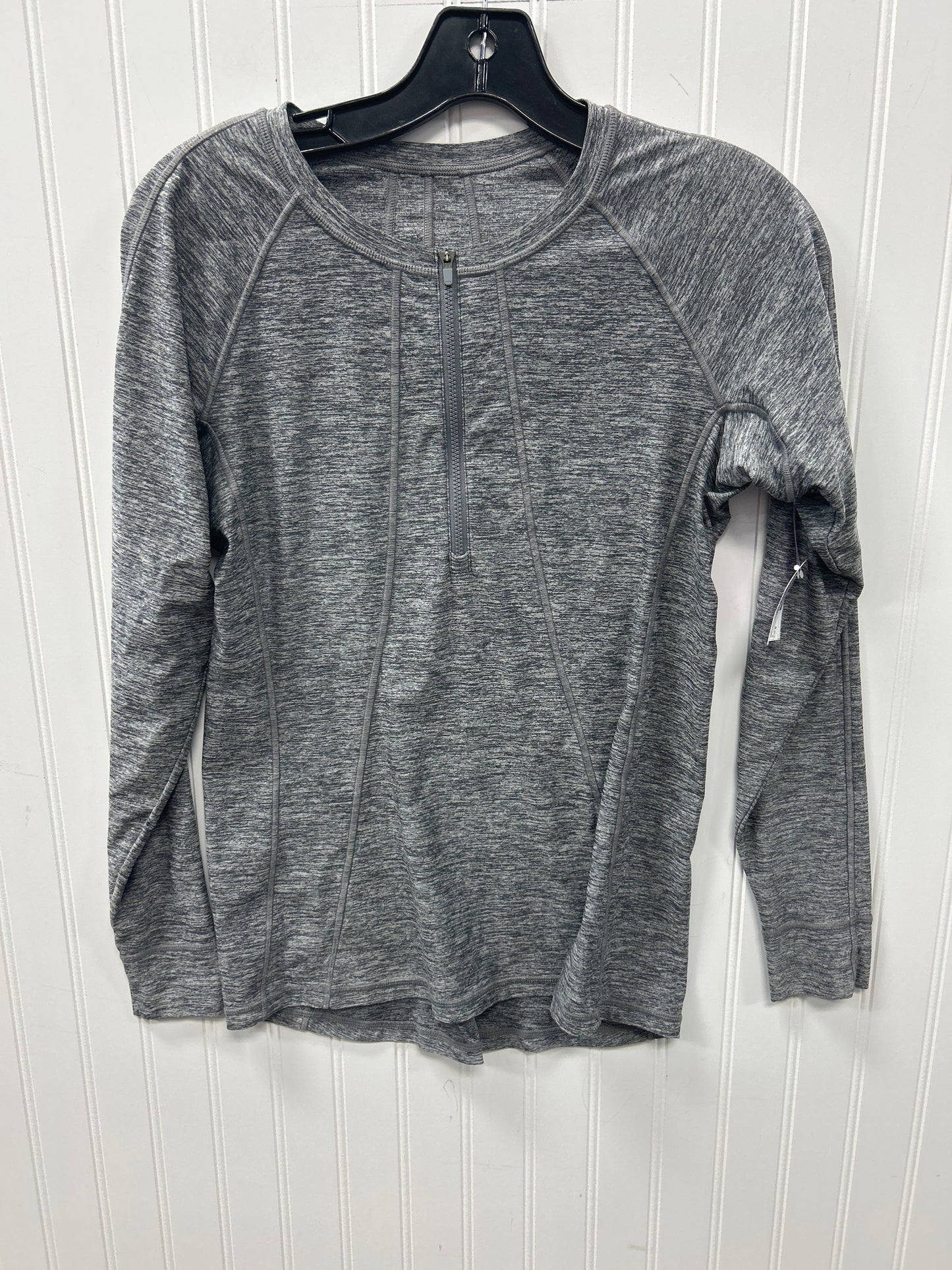 Athletic Top Ls Collar By Athleta In Grey, Size:S