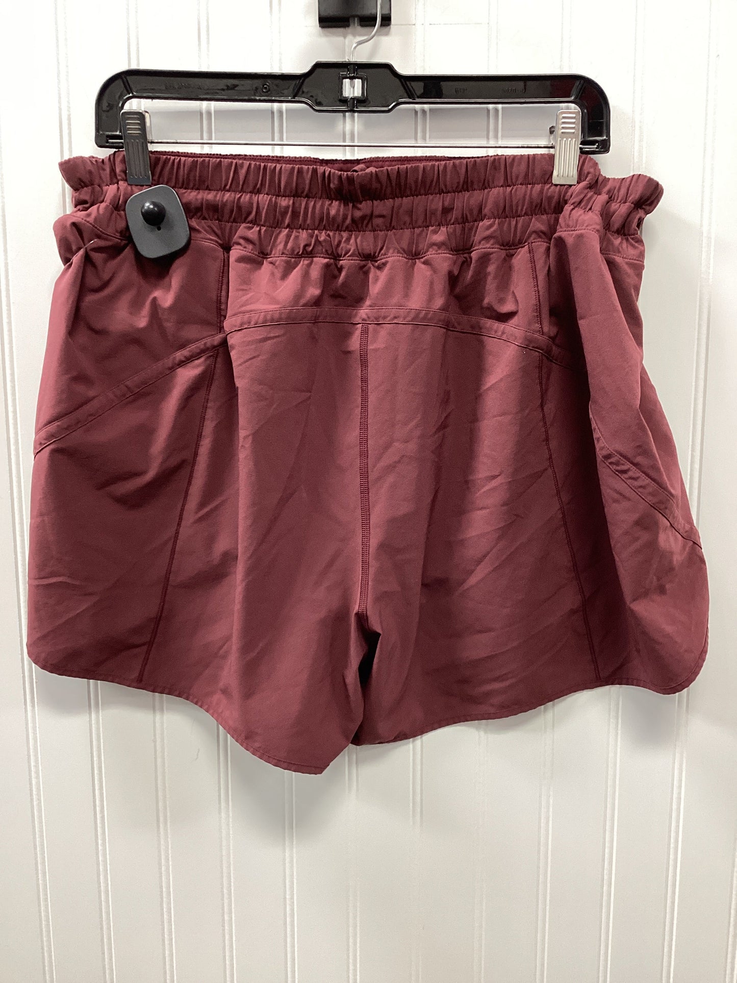 Athletic Shorts By Lululemon In Red, Size:20