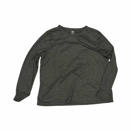 Athletic Top Ls Crewneck By Athletic Works In Green, Size:Xxl