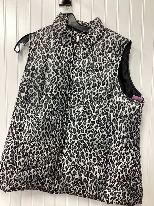 Vest Puffer & Quilted By Jones New York In Animal Print, Size:1X