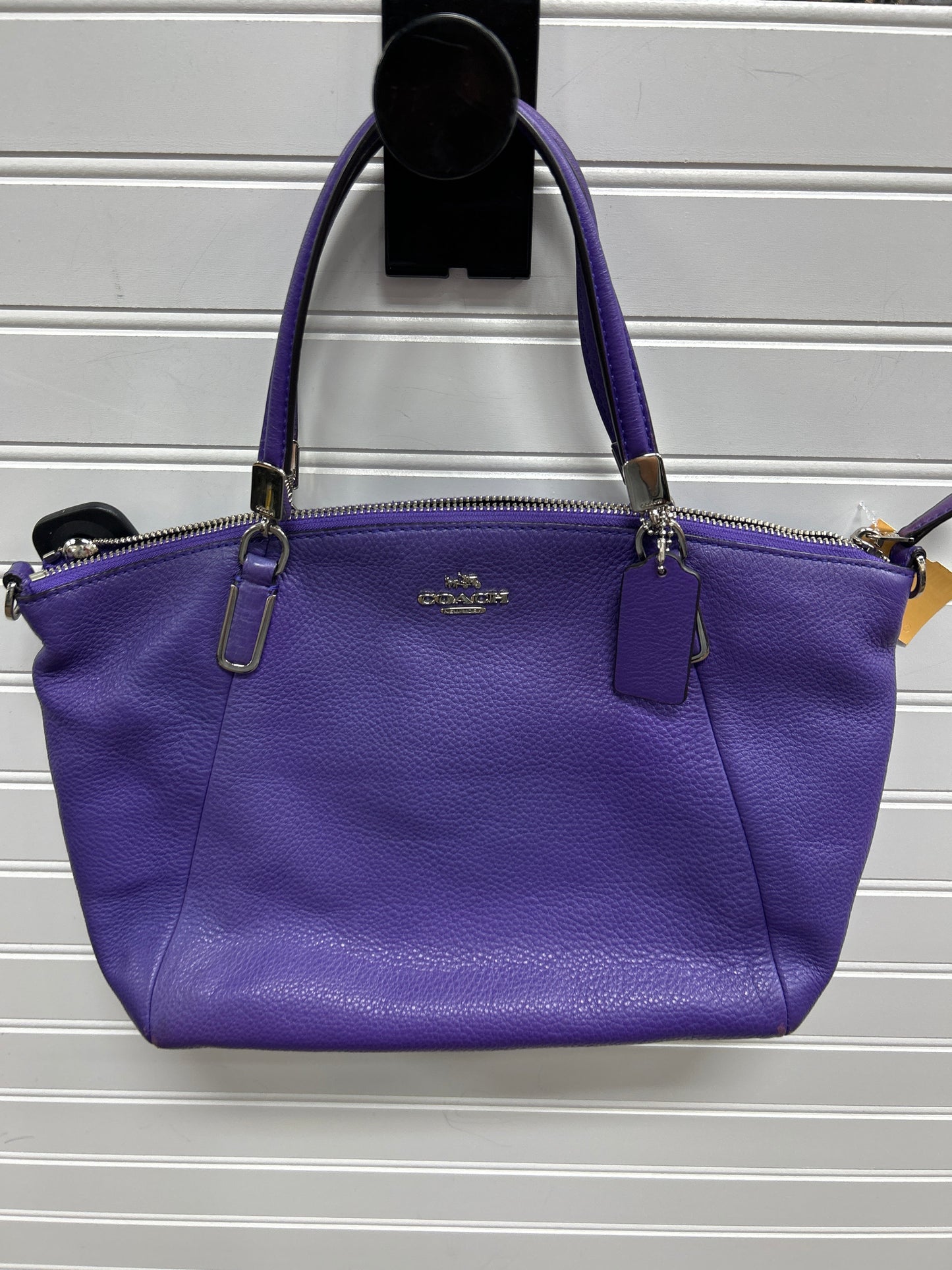 Handbag Designer By Coach In Purple, Size:Medium