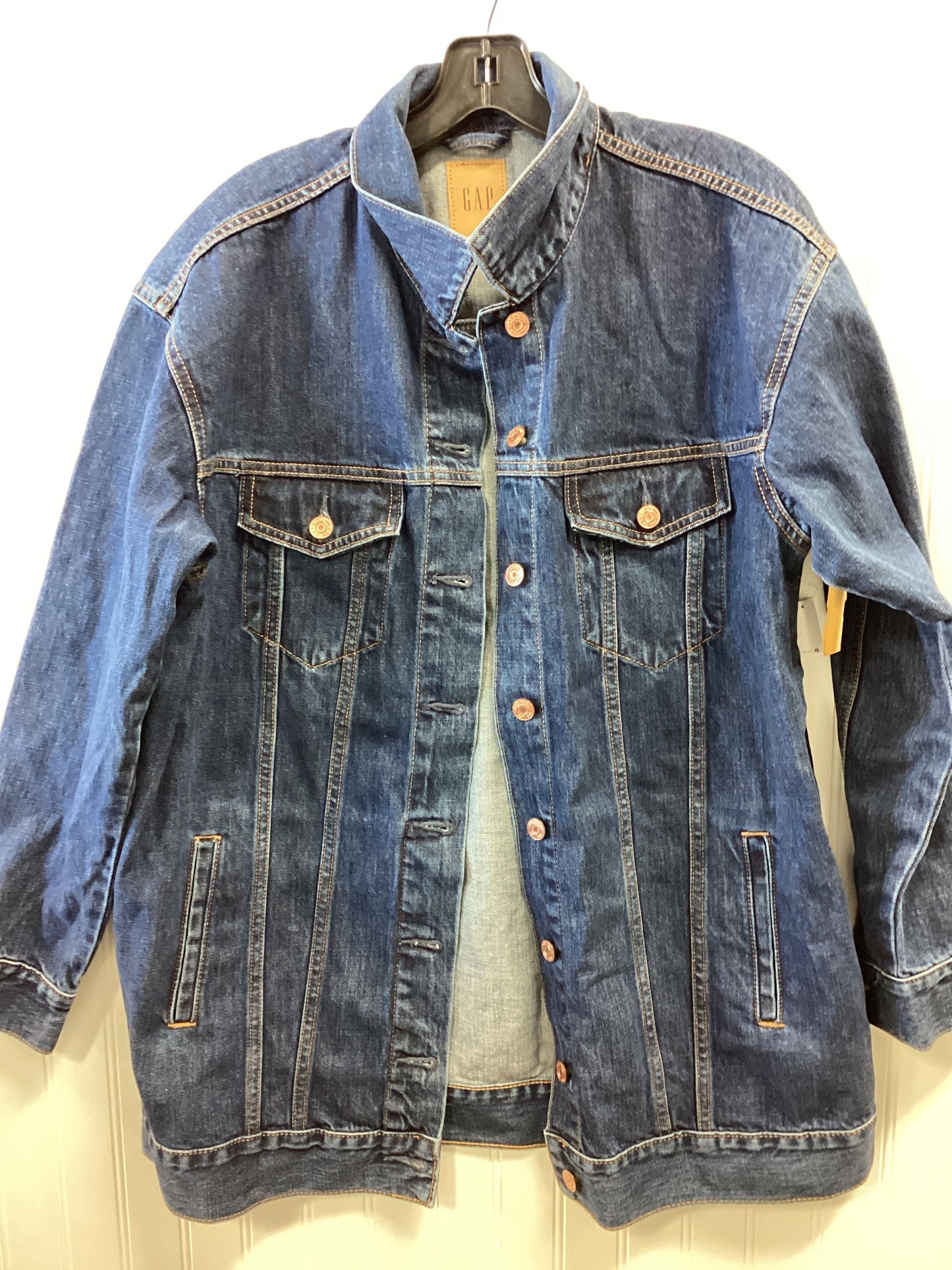 Jacket Denim By Gap In Blue Denim, Size:S