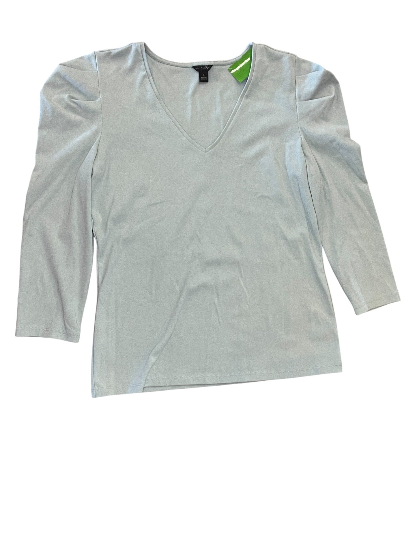 Top 3/4 Sleeve By Ann Taylor In Green, Size:M