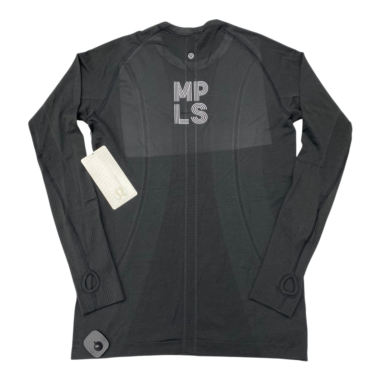 Athletic Top Ls Crewneck By Lululemon In Black, Size:12