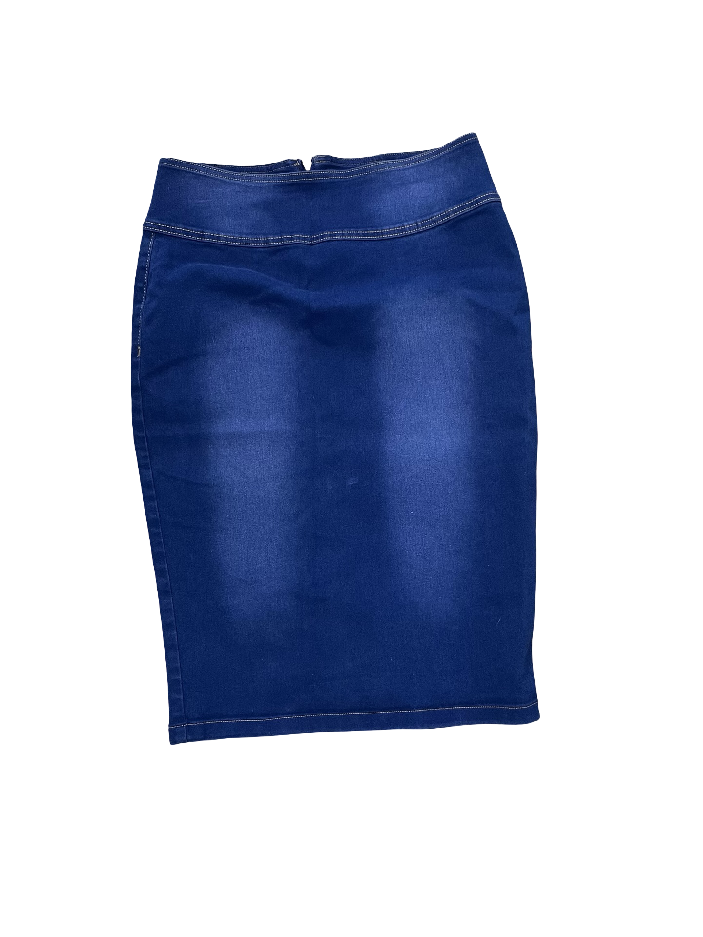 Skirt Midi By Clothes Mentor In Blue Denim, Size:Xl