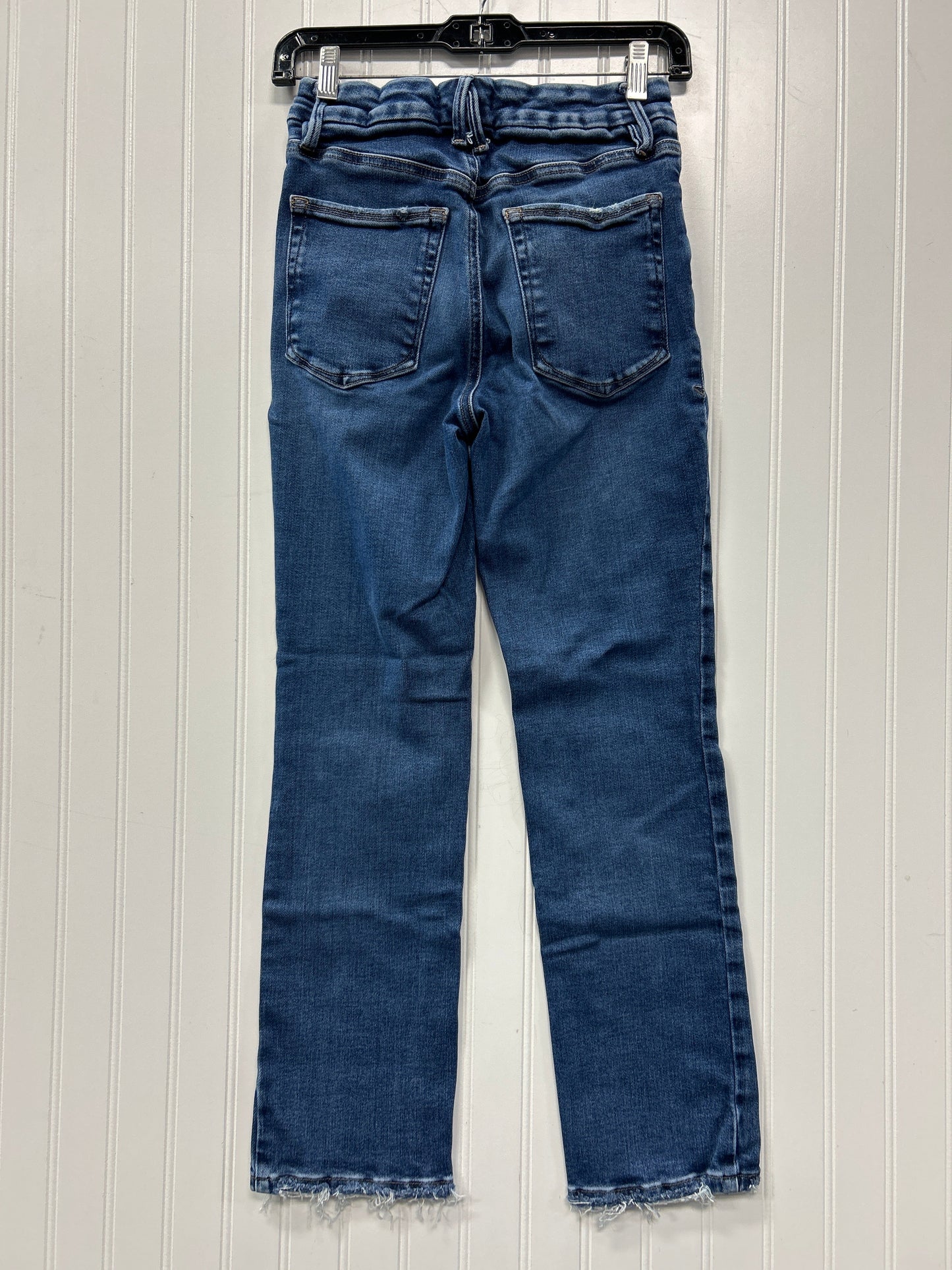 Jeans Straight By Good American In Blue Denim, Size:4