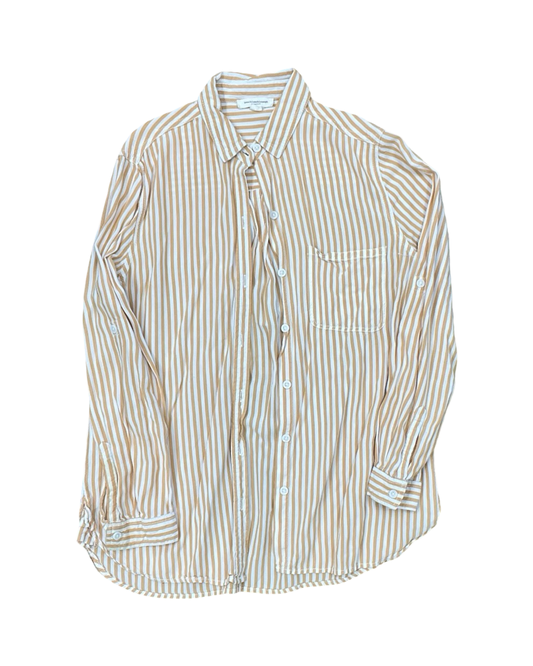 Blouse Ls By Beachlunchlounge In Cream & Orange, Size:S