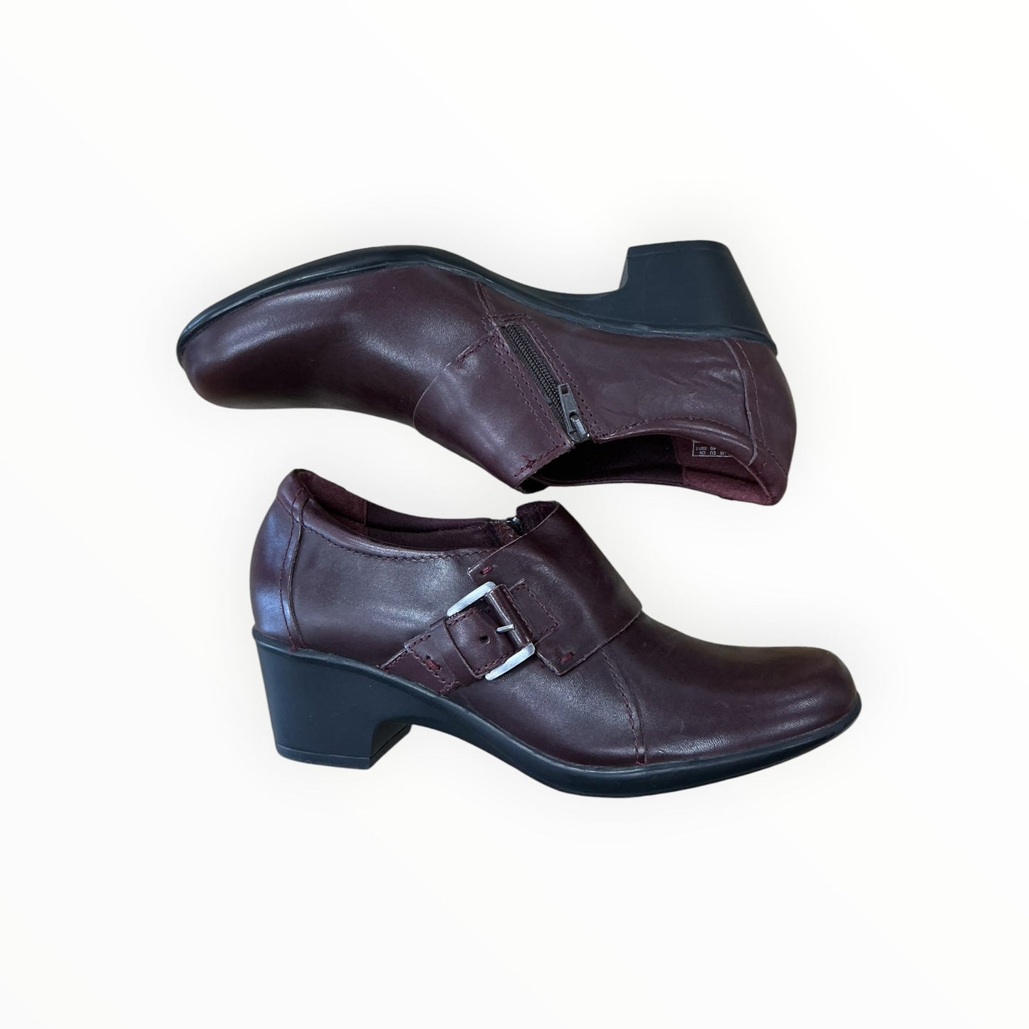 Shoes Heels Block By Clarks In Brown, Size:9