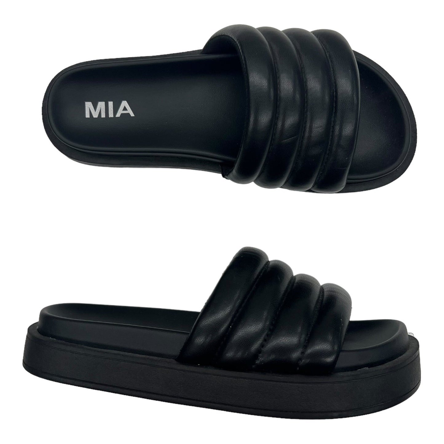 BLACK SANDALS FLATS by MIA Size:6