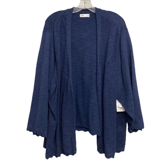 Sweater Cardigan By Croft And Barrow In Navy, Size:4X
