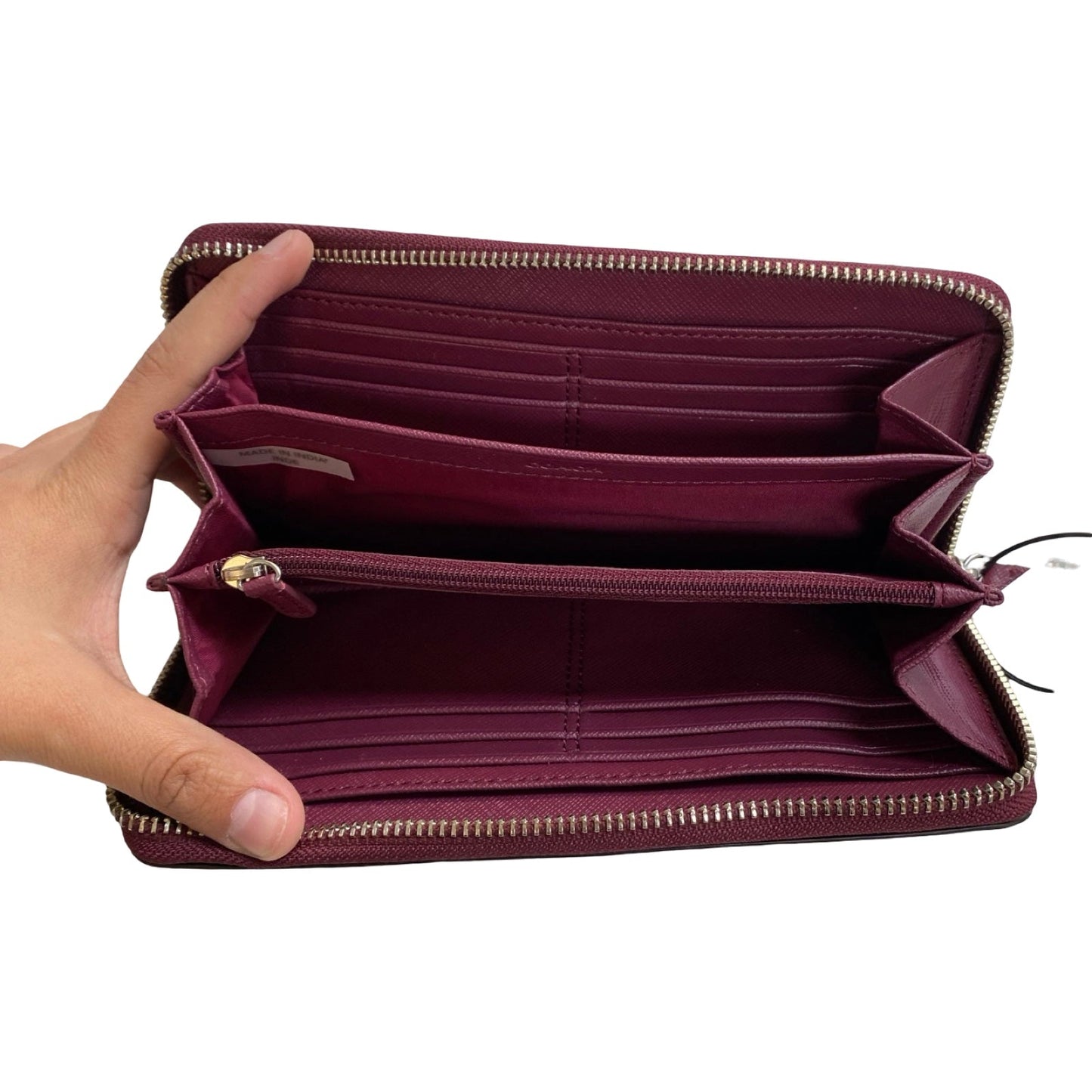 Wallet Designer By Coach In Red, Size:Large