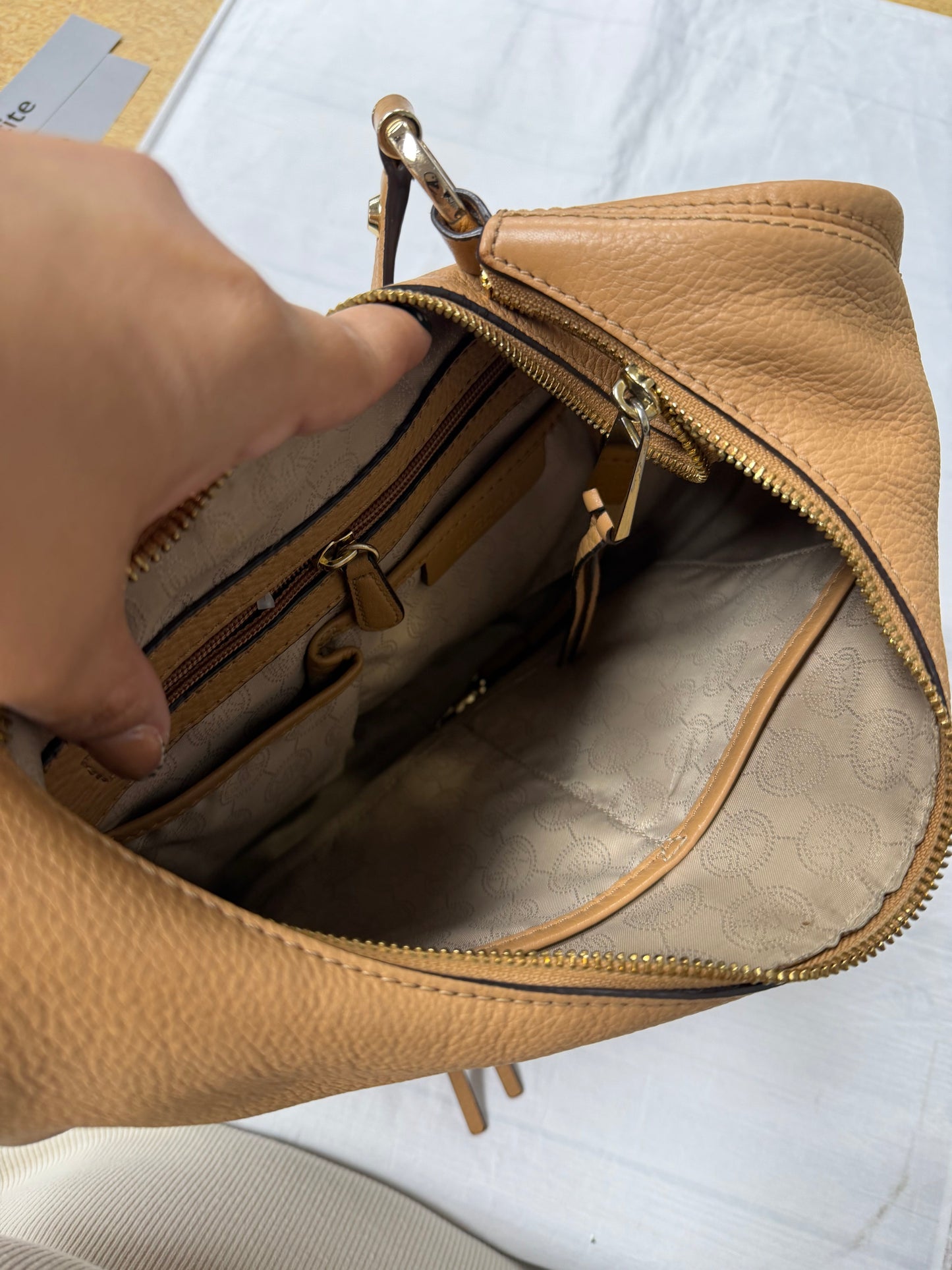 Handbag Designer By Michael Kors In Brown, Size:Medium