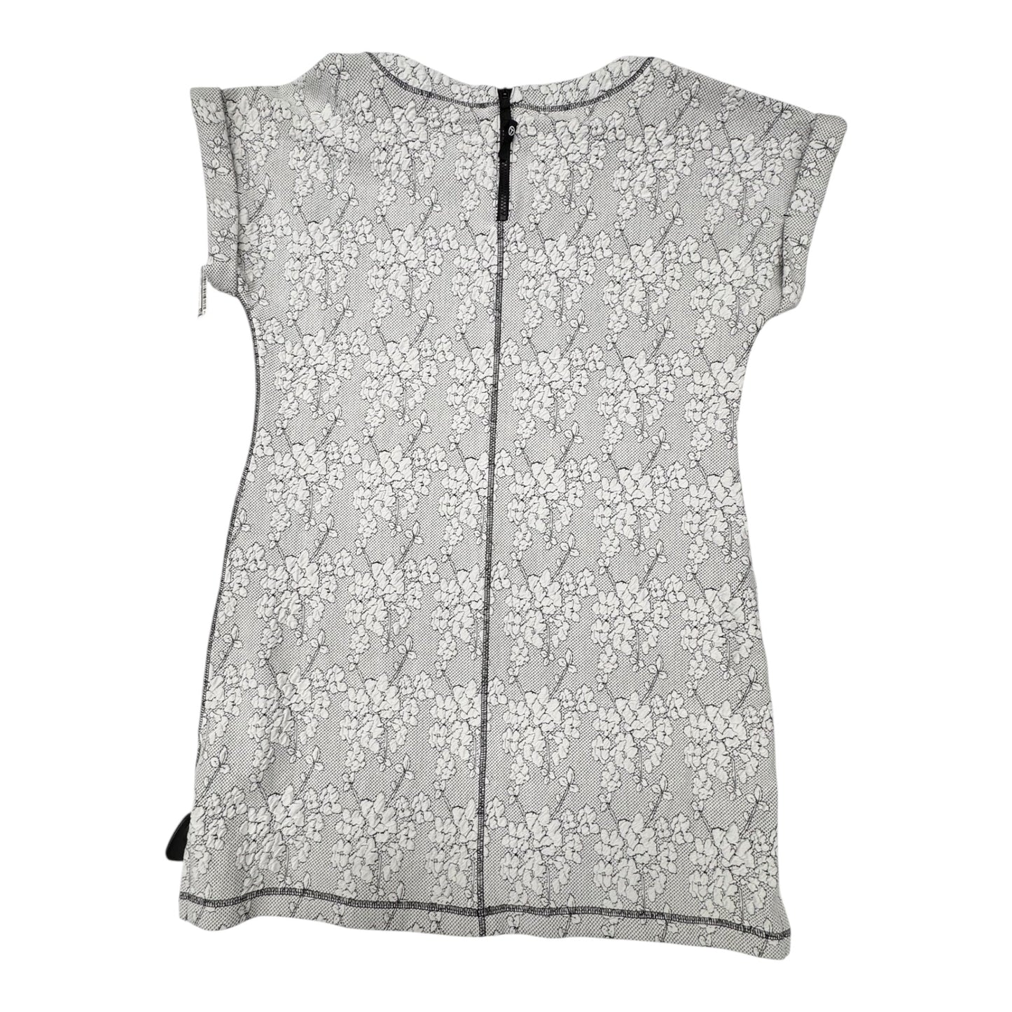 Dress Casual Midi By Talbots In Grey & White, Size:Xl