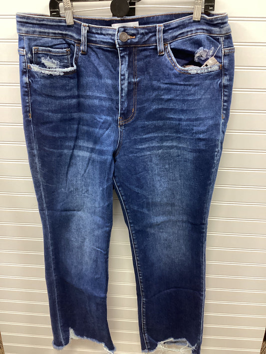 Jeans Boot Cut By Vervet In Blue Denim, Size:14