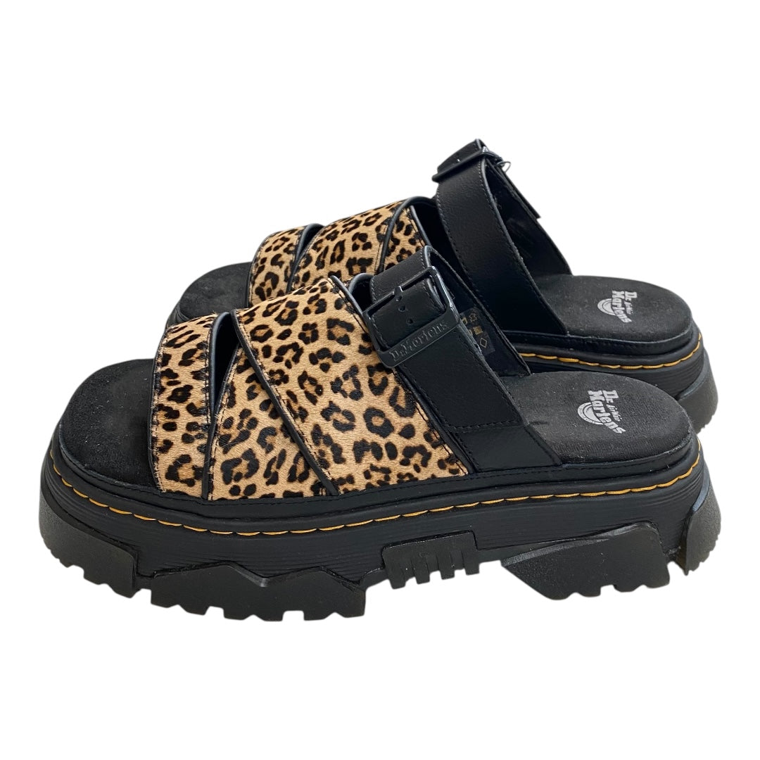 Sandals Designer By Dr Martens In Animal Print, Size:10