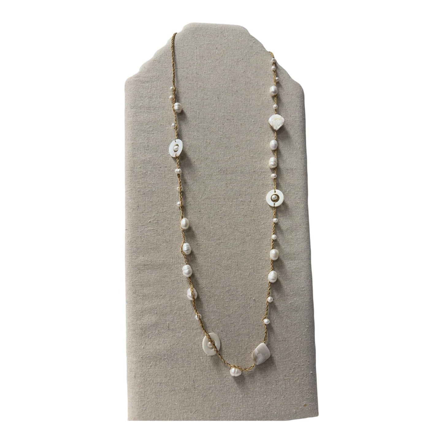 Necklace Other By J. Jill In Tan & White