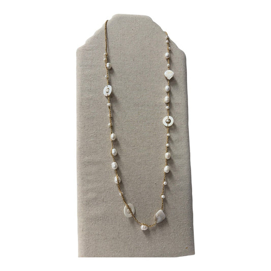 Necklace Other By J. Jill In Tan & White