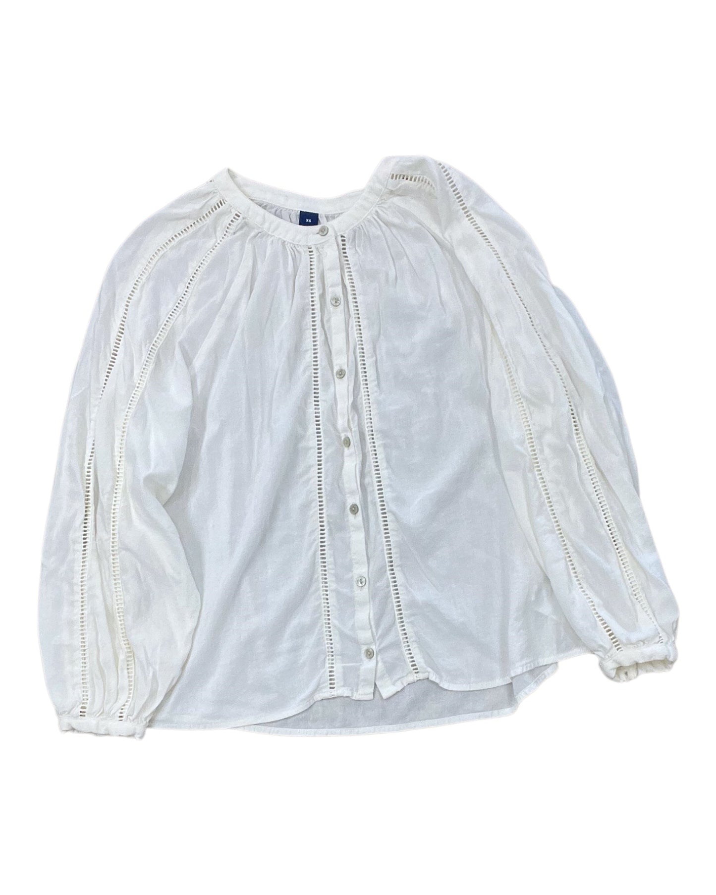 Blouse Ls By Old Navy In Cream, Size:Xs