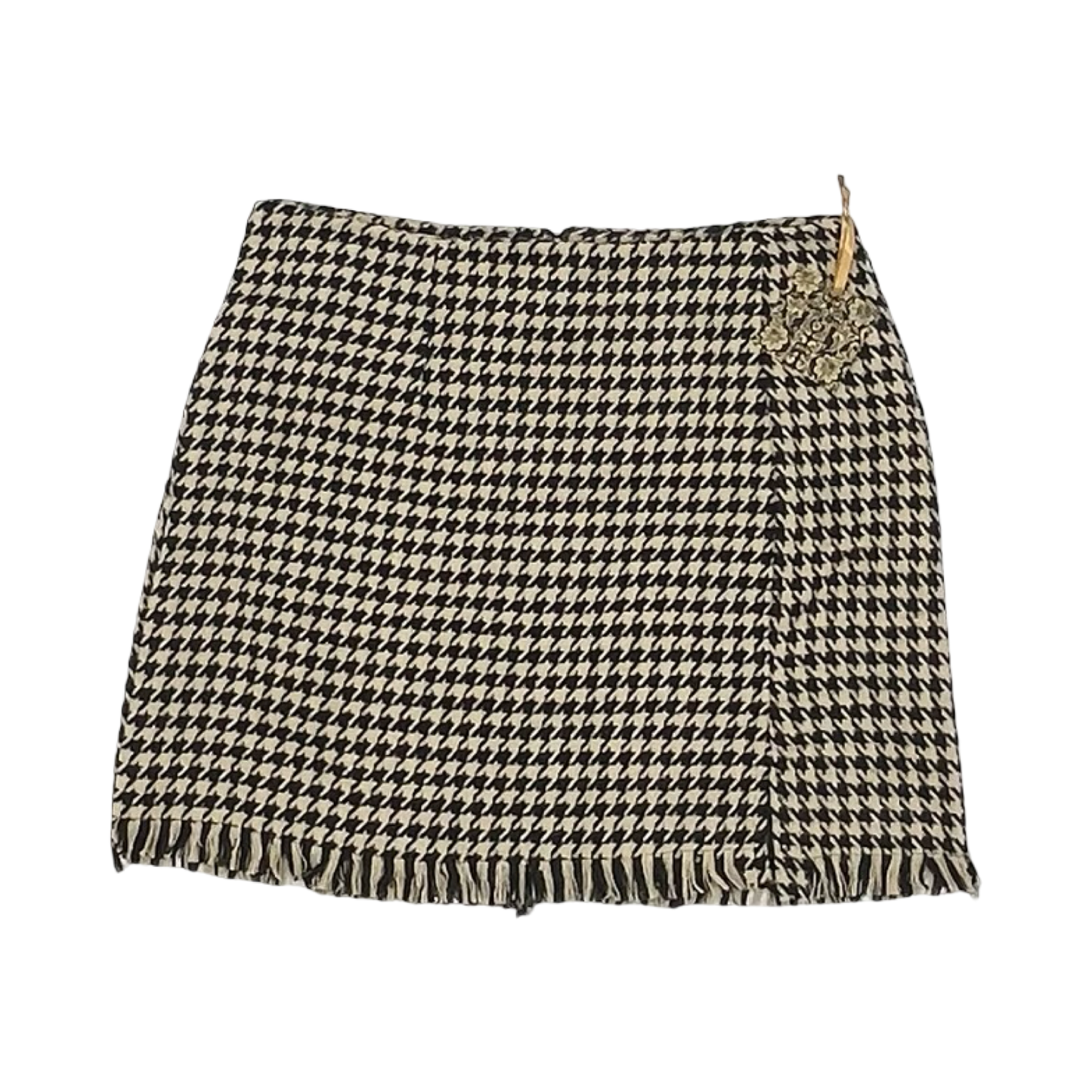 Skirt Mini & Short By Christian Siriano In Black & Brown, Size:L