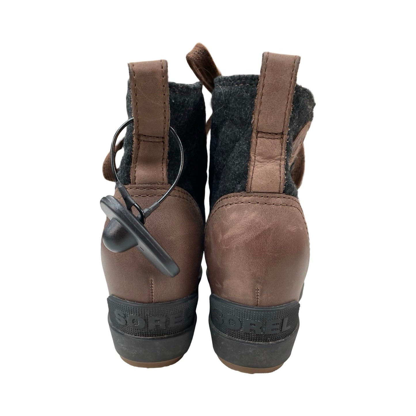 Boots Designer By Sorel In Black & Brown, Size:7