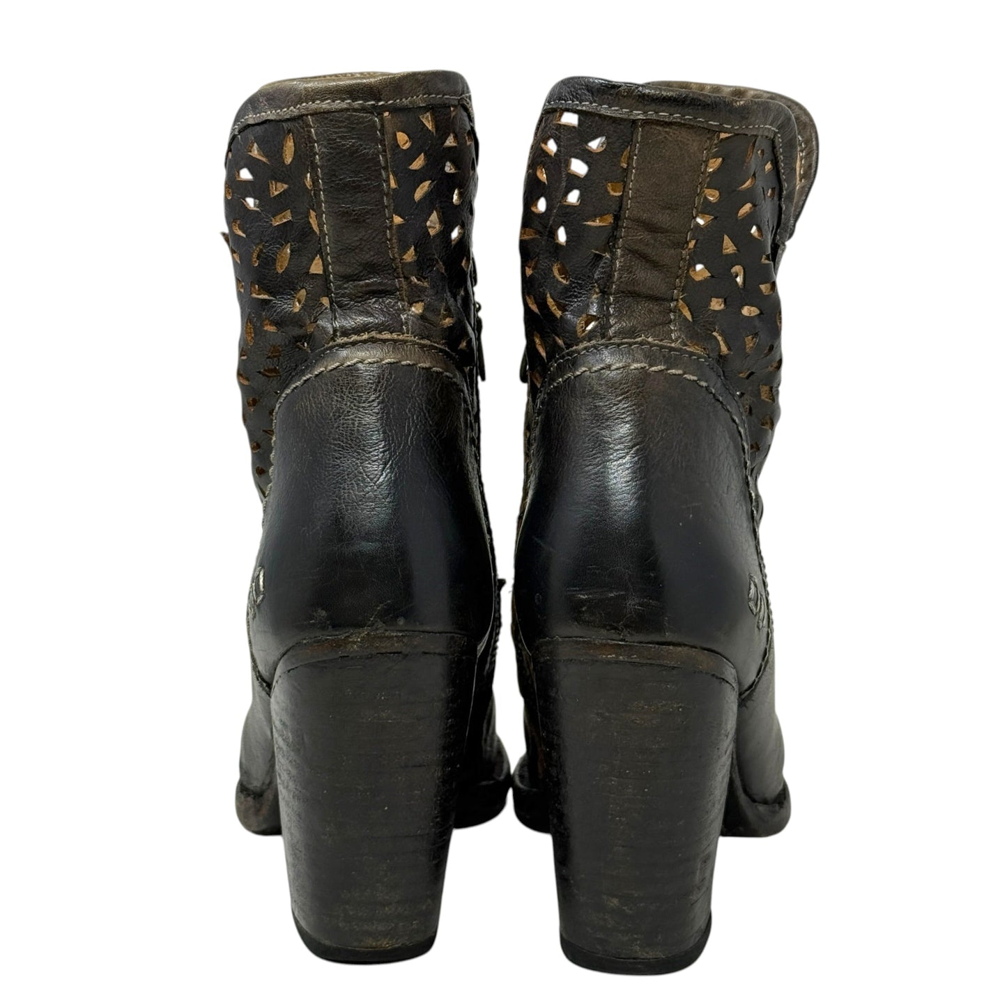 Irma Laser Cut Ankle Boots By Bed | Stu In Grey, Size: 7.5