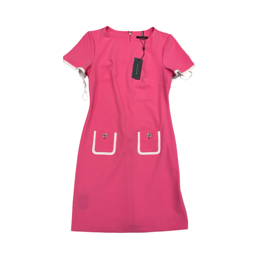 Dress Casual Midi By Tommy Hilfiger In Pink & White, Size:2