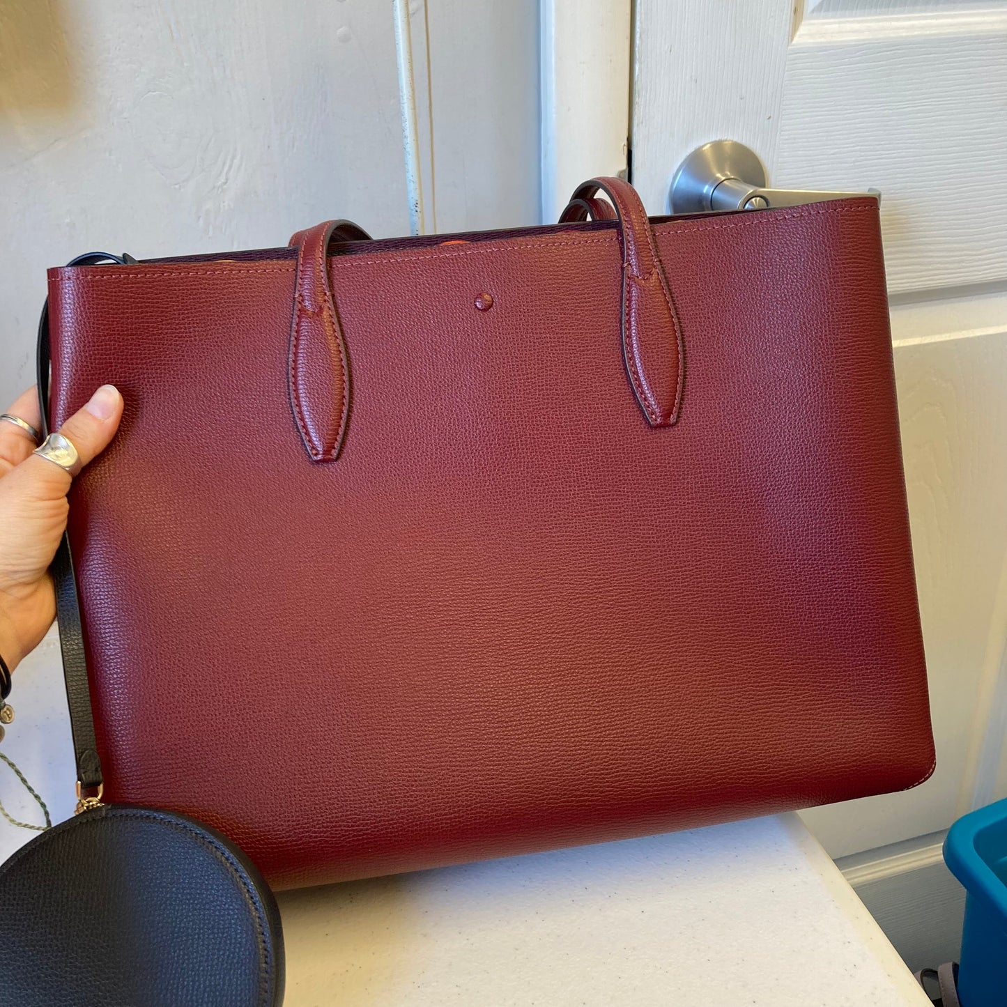 Tote Designer By Kate Spade In Red, Size:Large