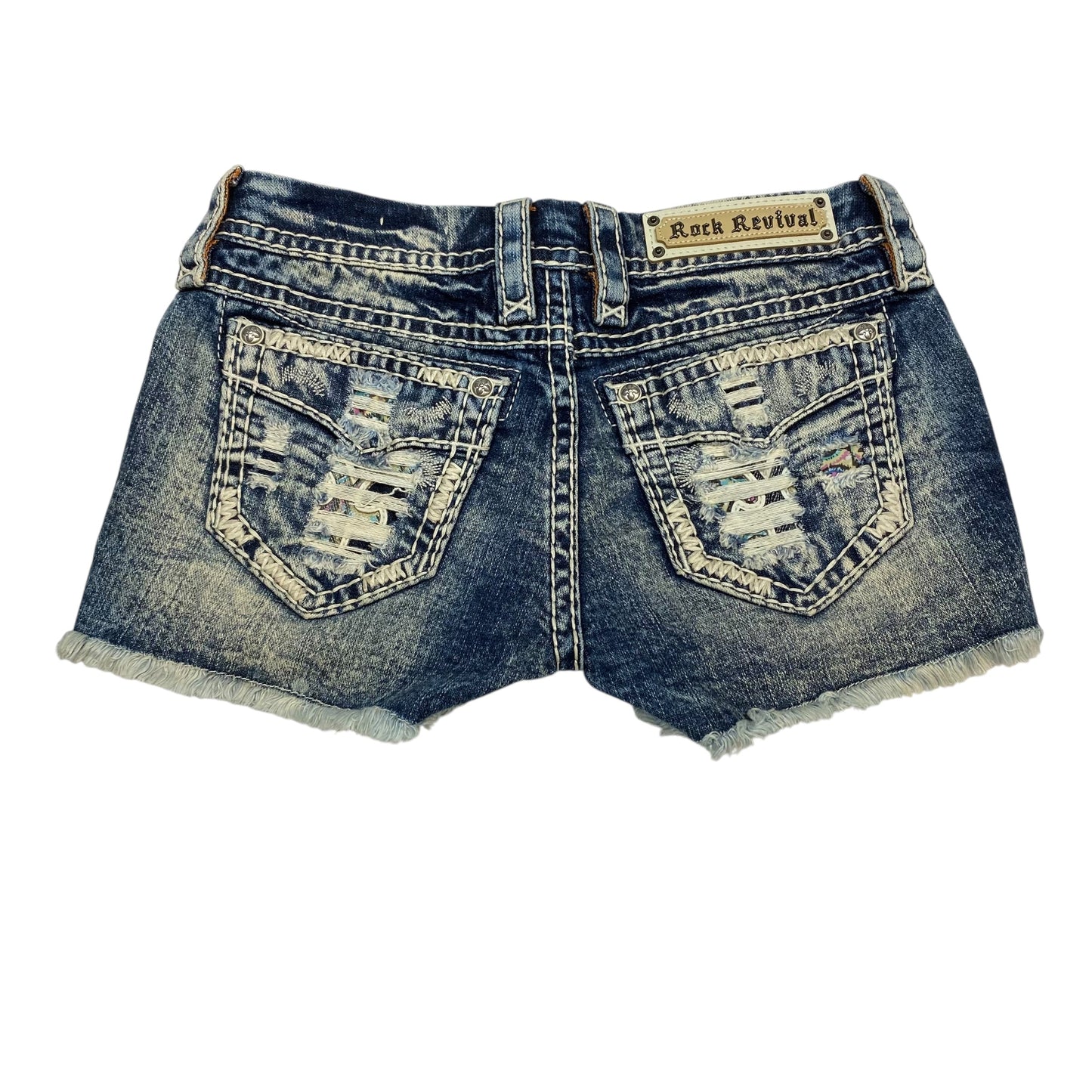 Shorts By Rock Revival In Blue Denim, Size:4