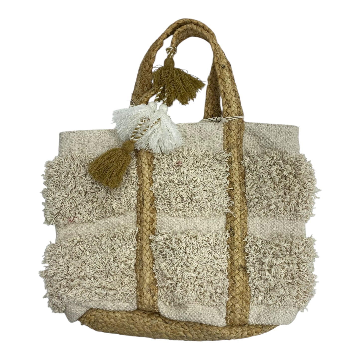 Tote By Clothes Mentor In Cream, Size:Large