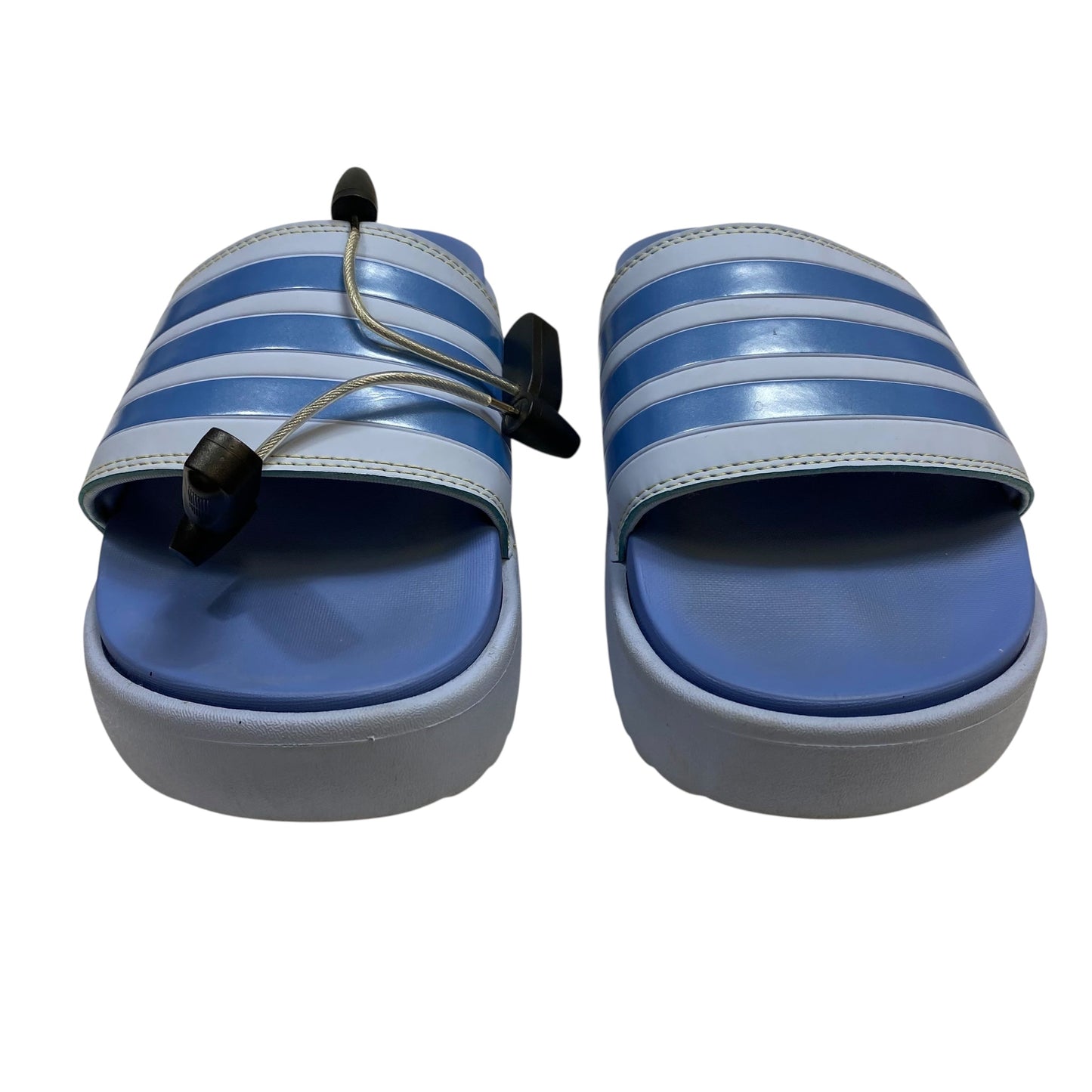 Sandals Heels Platform By Adidas In Blue, Size:9