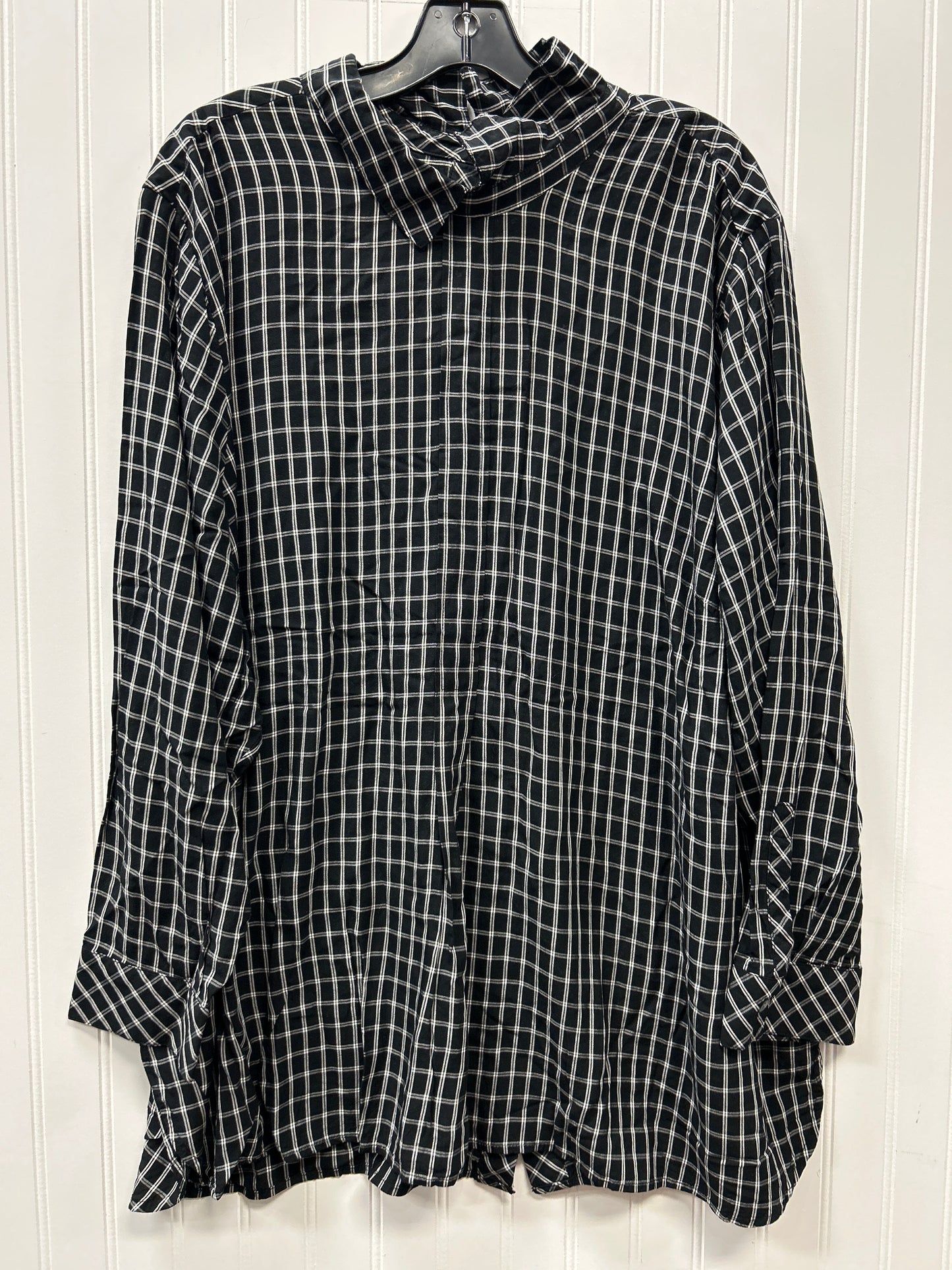 Blouse Ls By J. Jill In Black, Size:4X