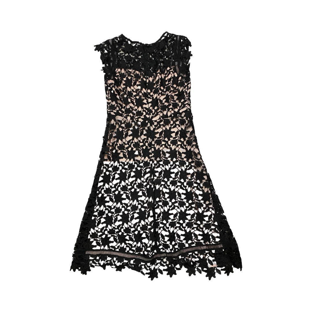 Dress Casual Midi By Eliza J In Black & Tan, Size:8