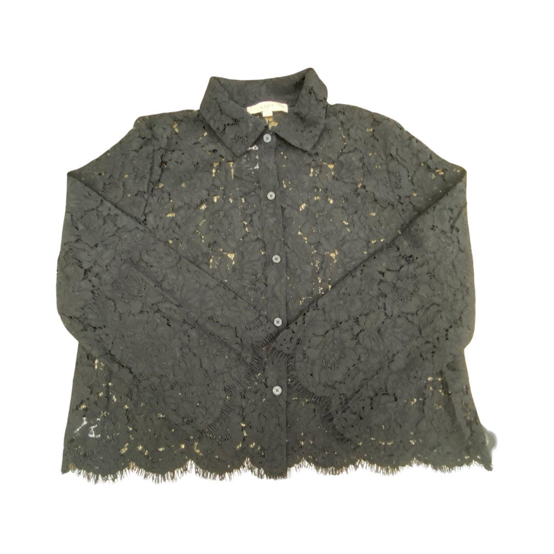 Top Ls By Loft In Black, Size:L