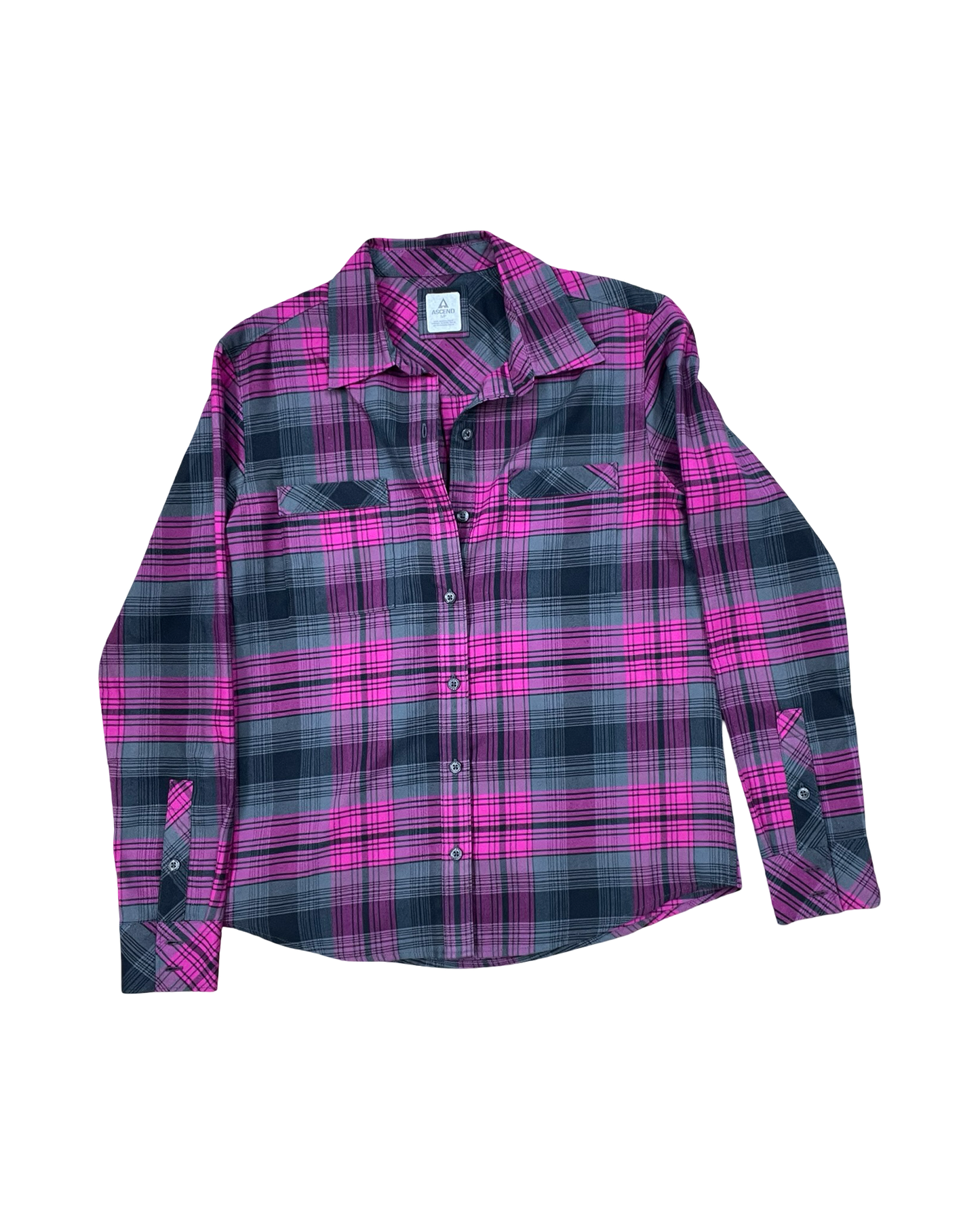 Blouse Ls By Clothes Mentor In Grey & Purple, Size:S