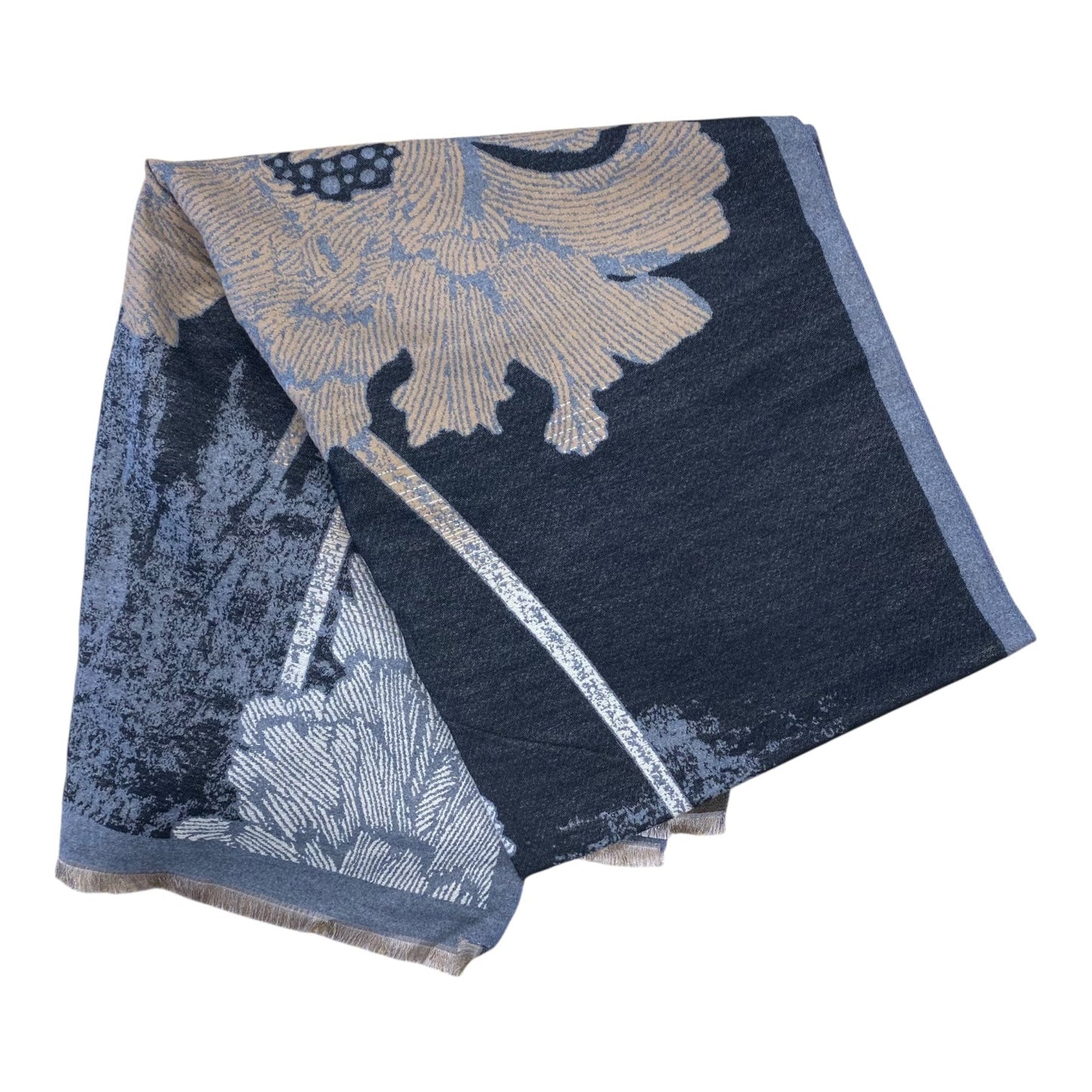 Scarf Long By Chicos In Black & Tan