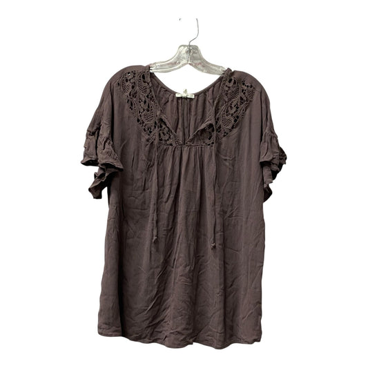 Top Ss By Maurices In Purple, Size:1X